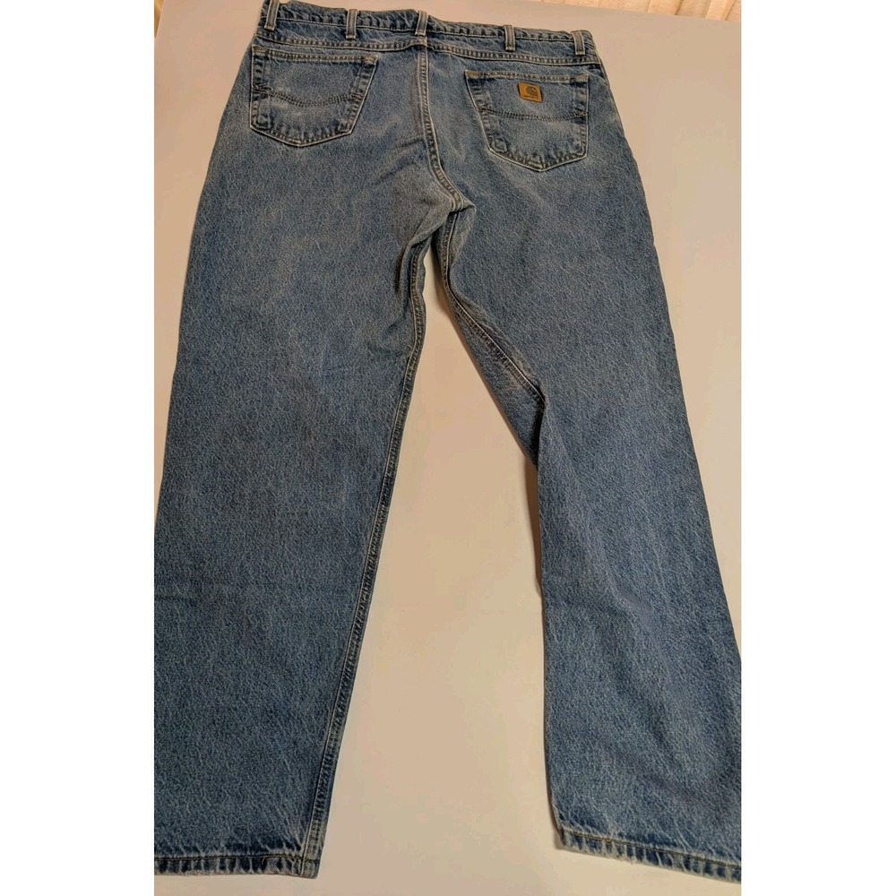 Vintage Carhartt B46DST Mens Size 40x32‎ Blue Relaxed Tapered Leg Jeans USA Made - Picture 2 of 4